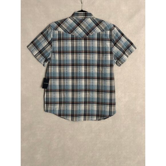 Lucky Brand Western Work Shirt Men's Small Snap Button Short Sleeve NEW - Picture 6 of 9
